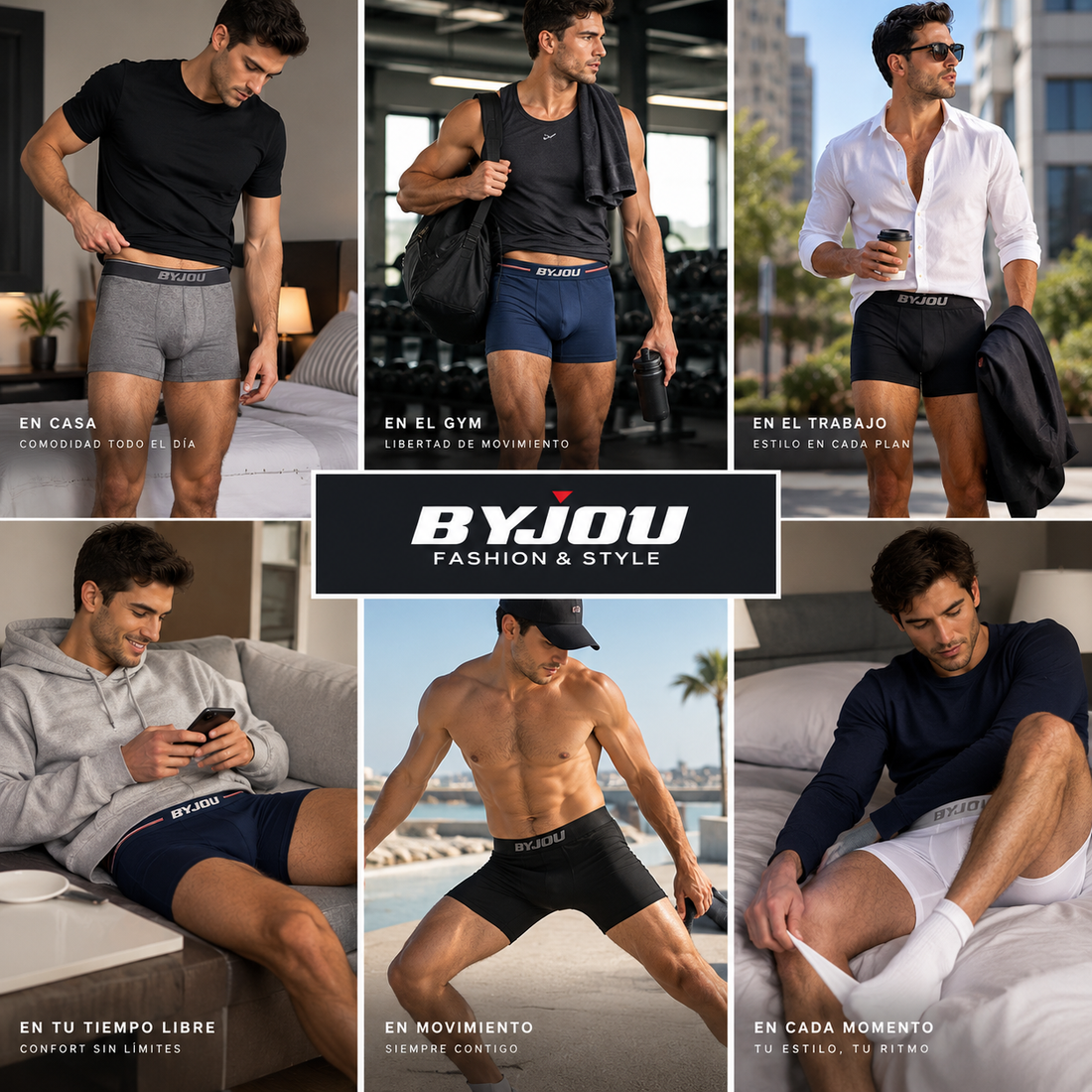 Un boxer para cada actividad: gym, oficina, viaje y noche
