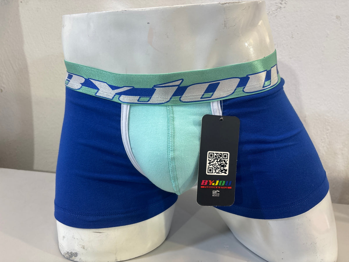 Bóxer para Hombre Byjou Underwear Victor Azul con Verde Menta