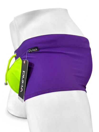 Traje de Baño Corto Hombre Morado y Limón | DUHA