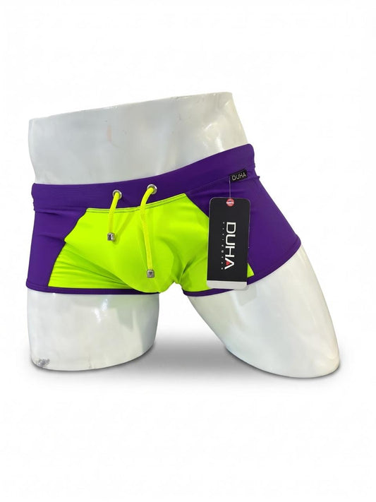 Traje de Baño Corto Hombre Morado y Limón | DUHA