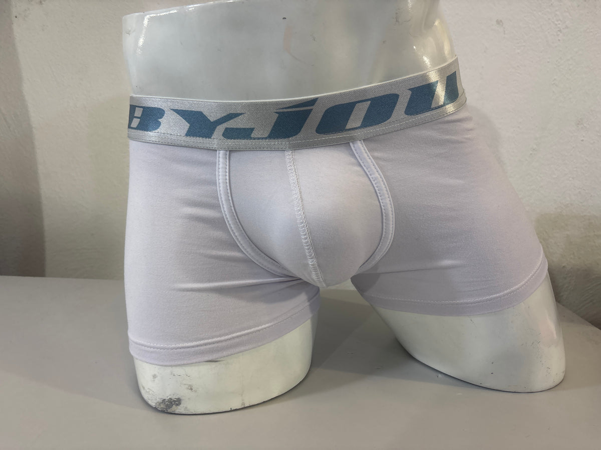 Bóxer para Hombre Byjou Underwear Victor Blanco con Cintura Plateada