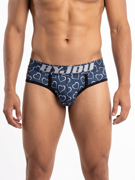 BOXER NAUTICO SUBLIMADO CORAZONES NEGROS BYJOU BNASMXCNE