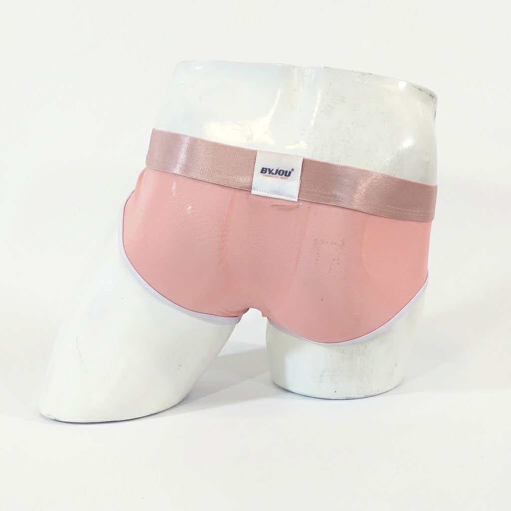Bóxer para hombre Náutico Mesh palo de rosa con bies blanco
