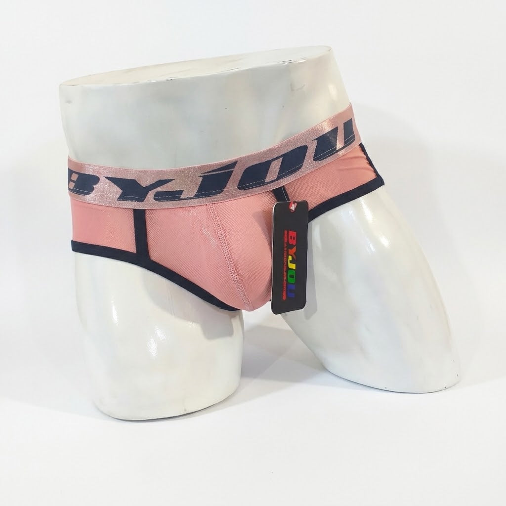 Bóxer para hombre Náutico Mesh palo de rosa con bies negro