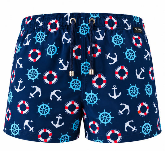 Traje de Baño Hombre Malibu Estampado Marinero | DUHA